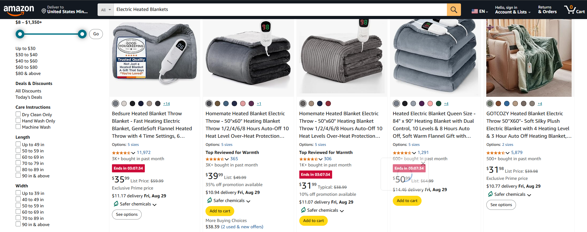 Electric Heated Blankets