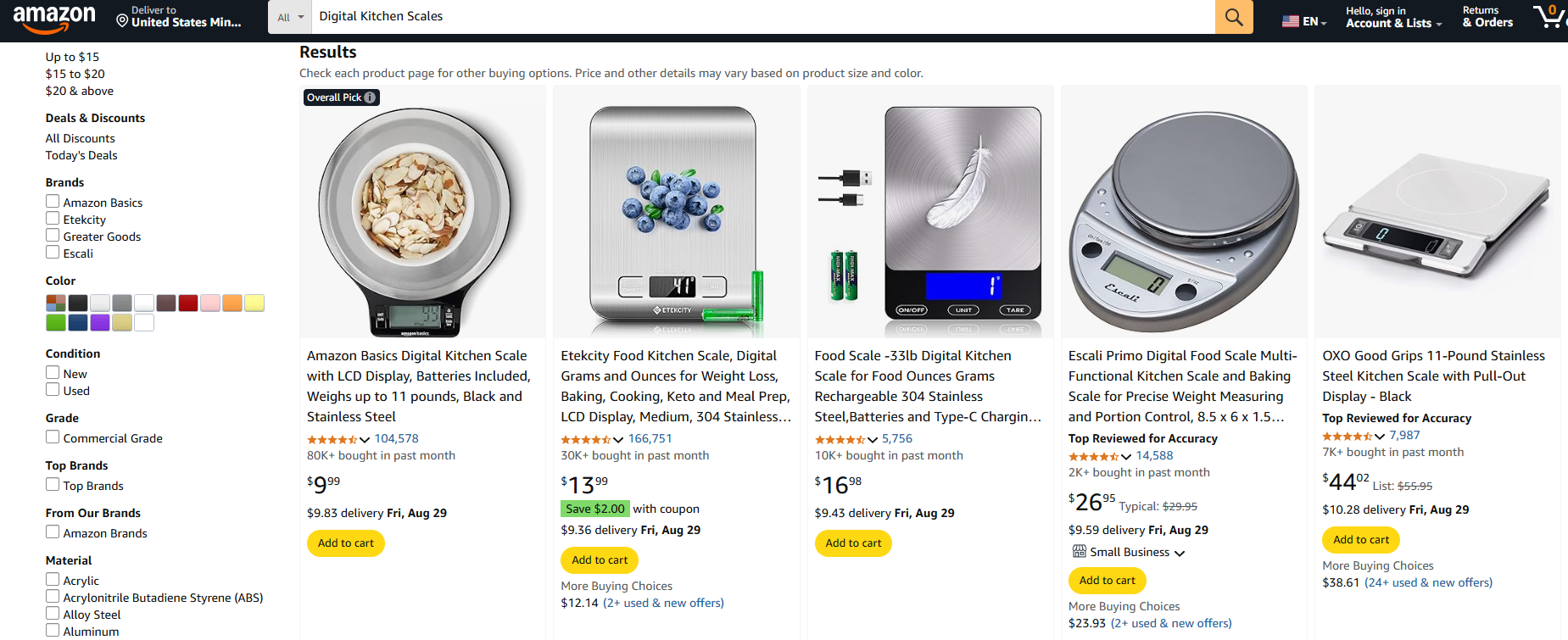 Digital Kitchen Scales
