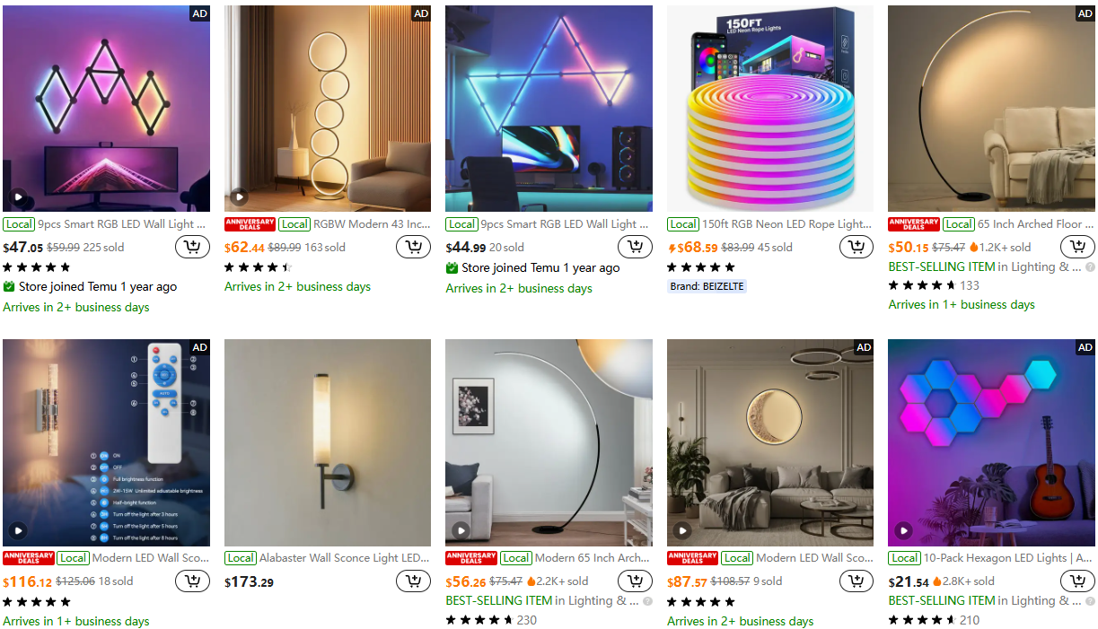 LED Ambient Lighting Fixtures