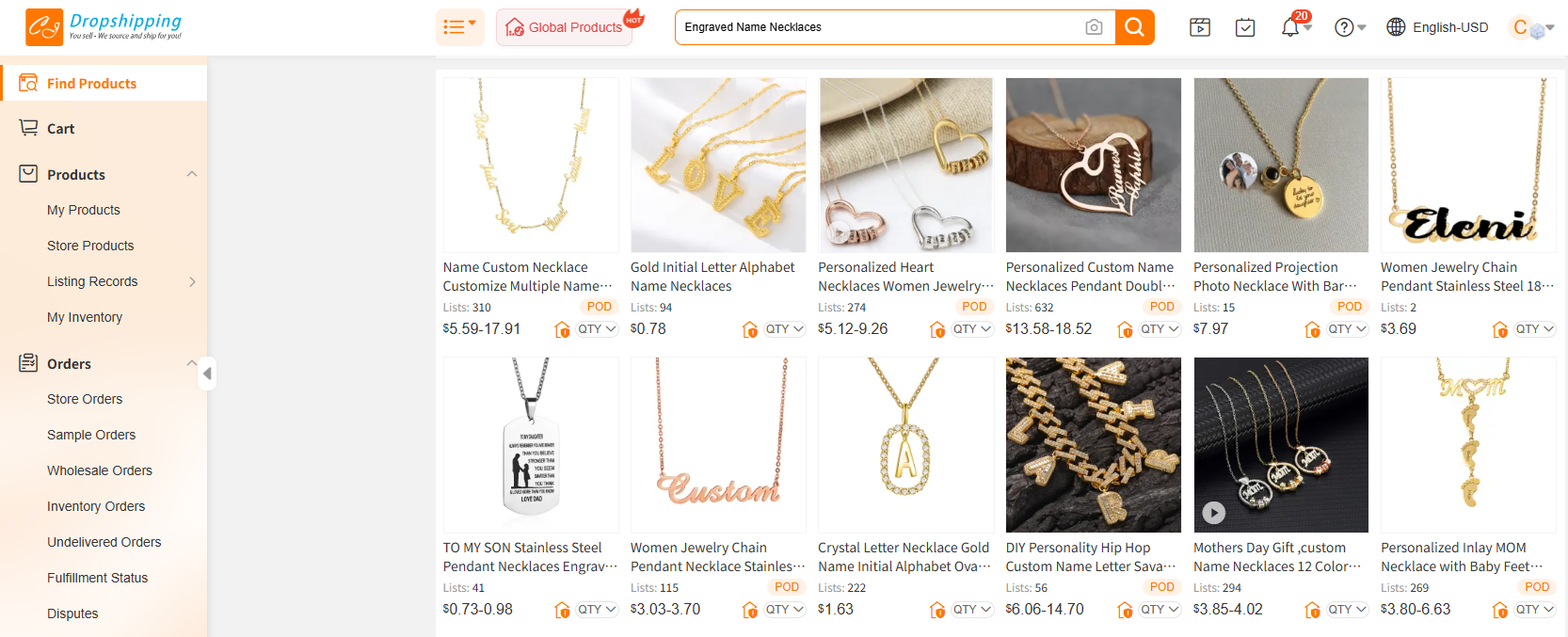 Engraved Name Necklaces