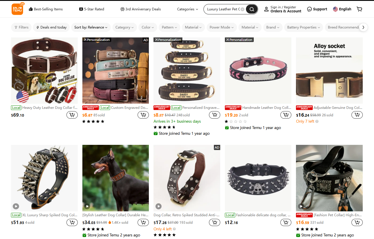 Luxury Leather Pet Collars
