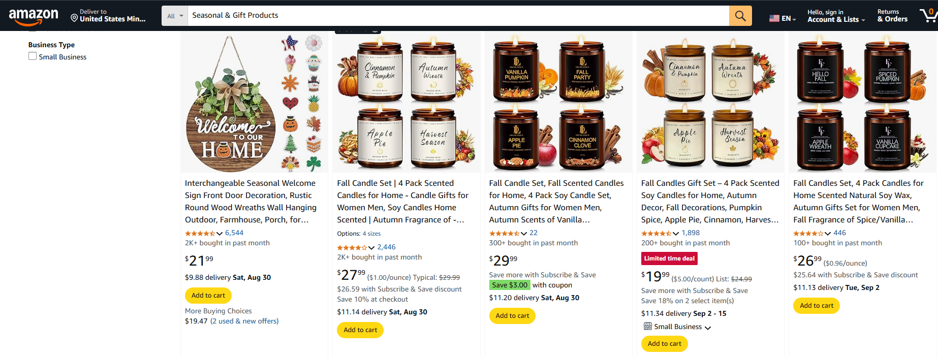 Seasonal & Gift Products