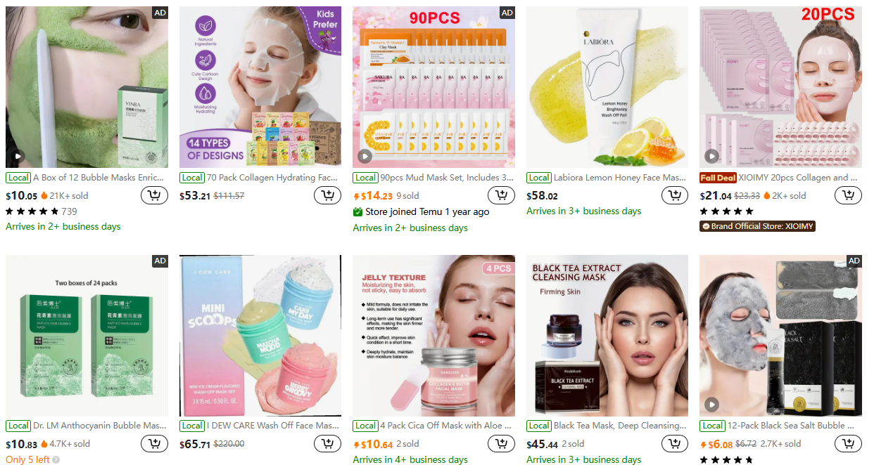 Wash-Off Masks & Packs