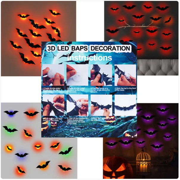 LED Halloween Bat Lights