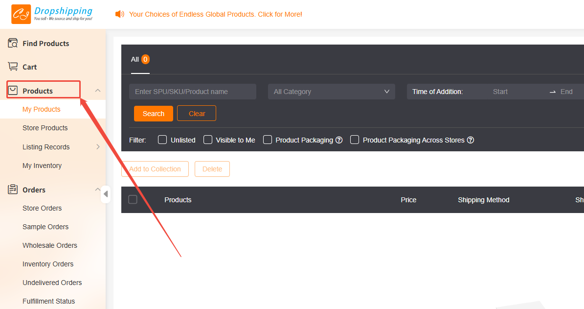CJdropshipping – Store Integration & One-Click Import