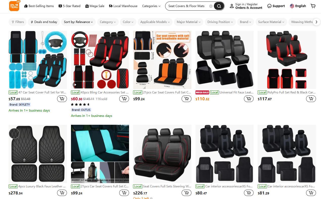 Seat Covers & Floor Mats