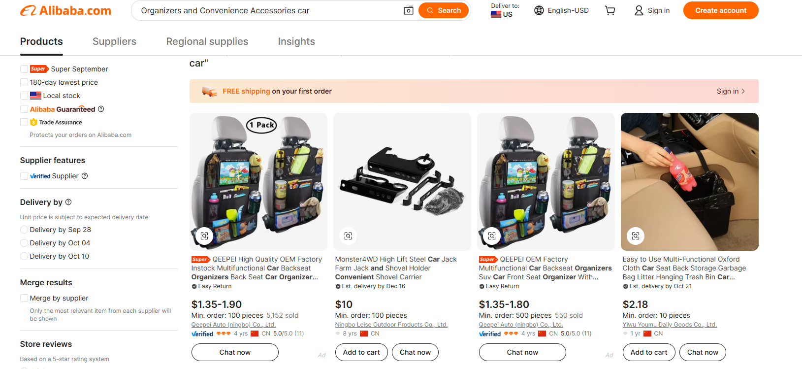 Organizers and Convenience Accessories