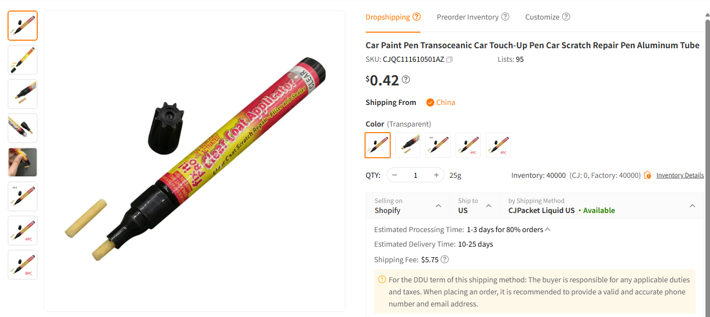 Car Scratch Repair Pen