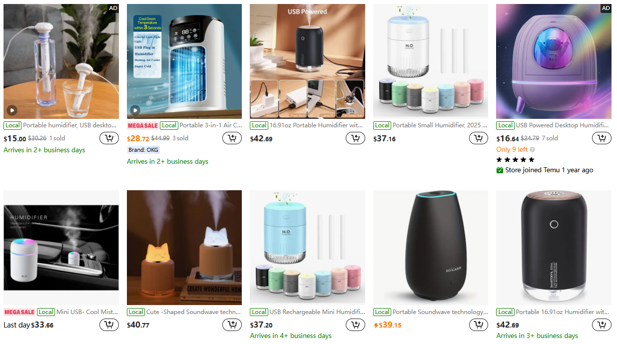 Portable USB Mini Humidifier