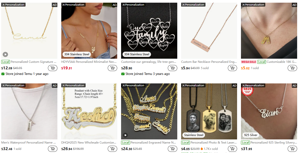 Personalized Engraved Bar Necklace