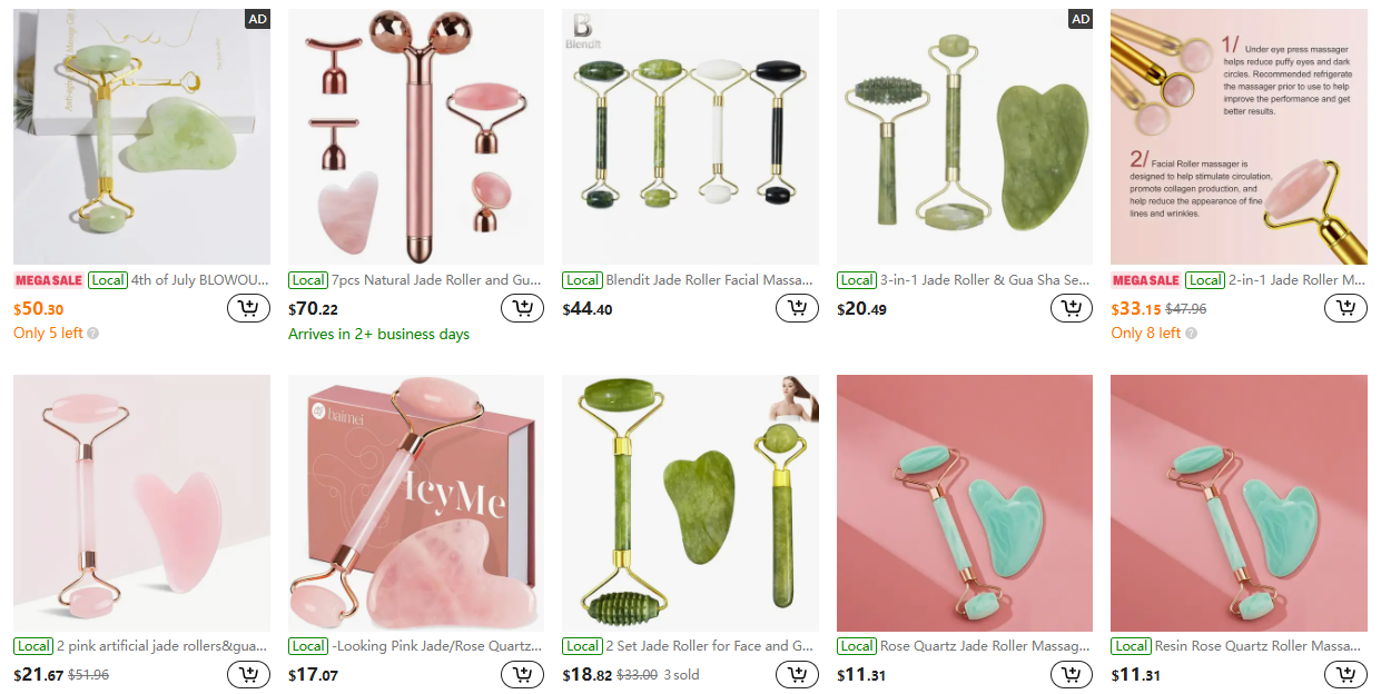 Facial Roller (Jade or Rose Quartz)