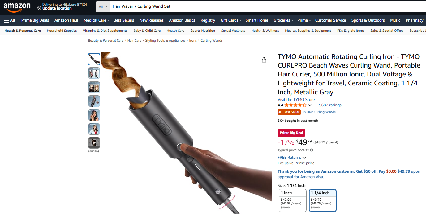 Hair Waver Curling Wand Set
