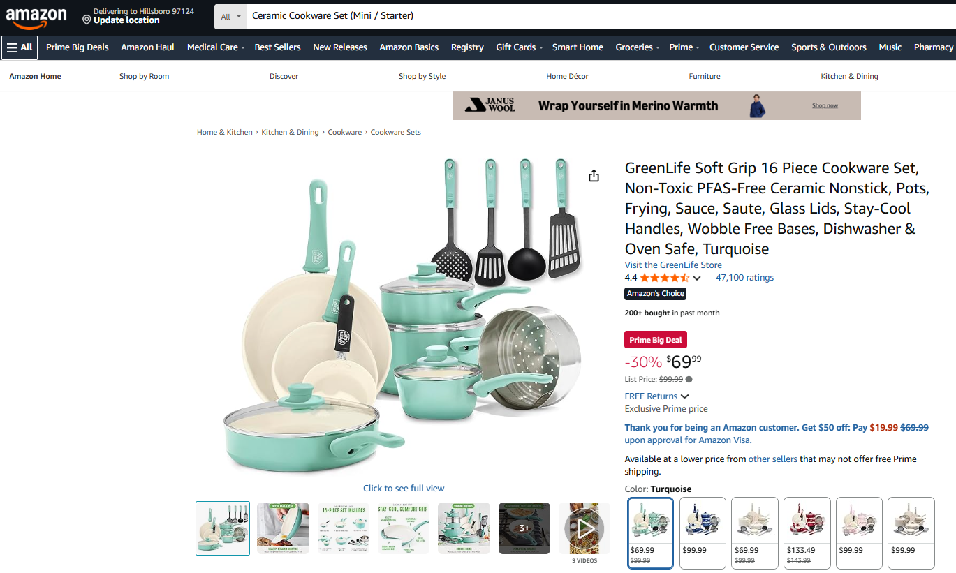 Ceramic Cookware Set