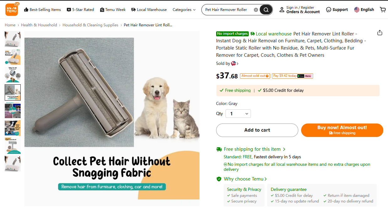 Pet Hair Remover Roller