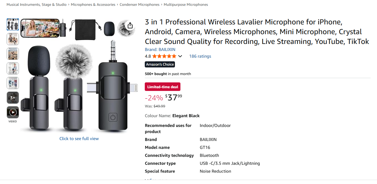 Wireless Lavalier Microphone