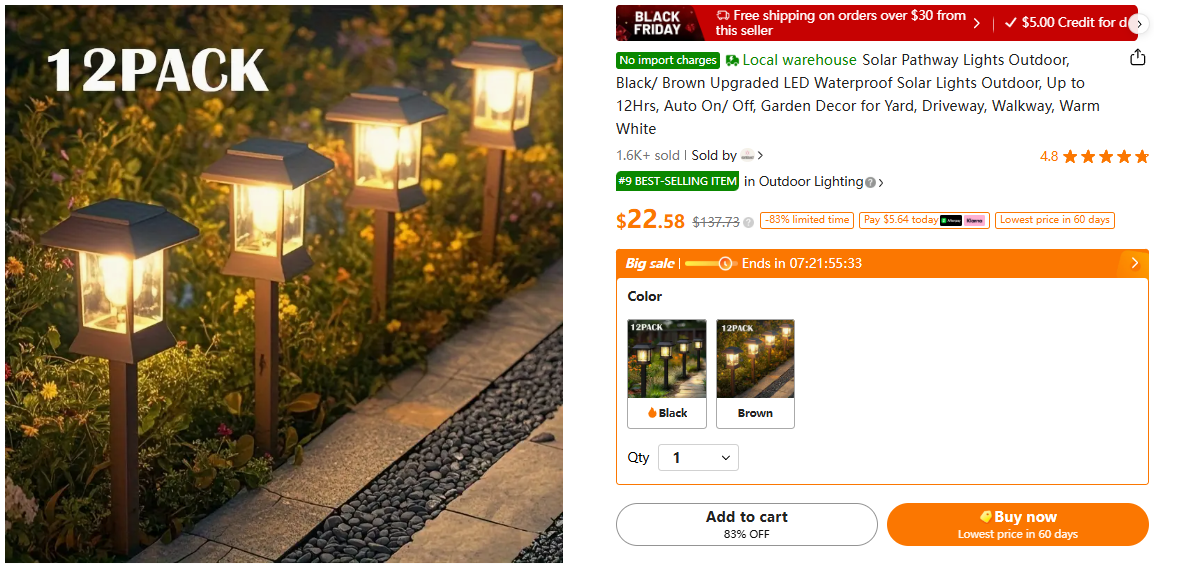 Solar-Powered Garden Lights