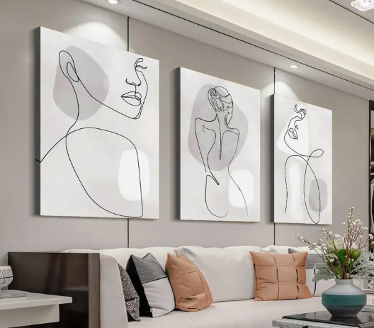 Minimalist line art poster