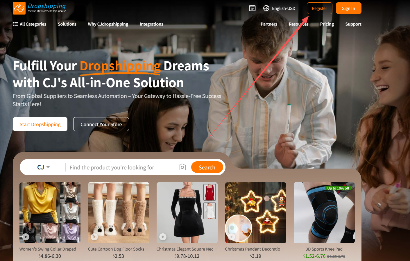 Create CJdropshipping Account