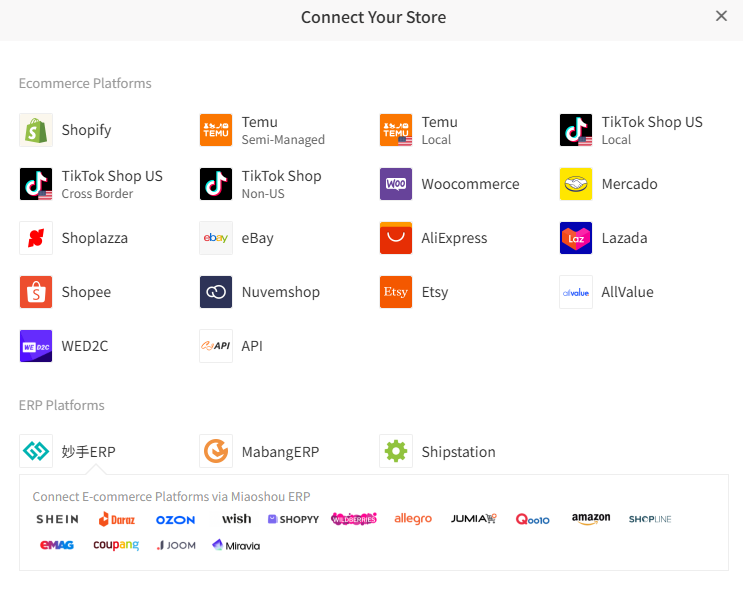 Connect Your Store Platform