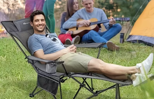 Outdoor telescopic folding chair