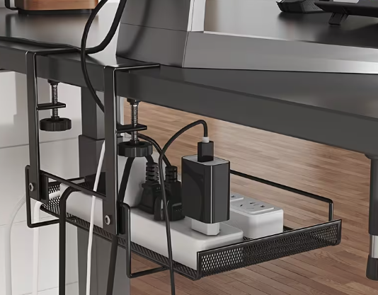 Minimalist cable organizer set for home office and bedside use