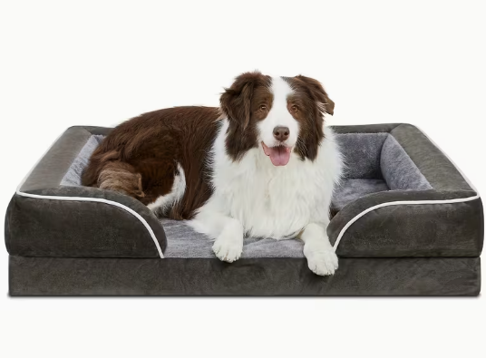 Orthopedic-style dog bed with washable cover