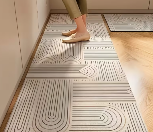 Nordic-style washable kitchen mat or anti-fatigue standing mat