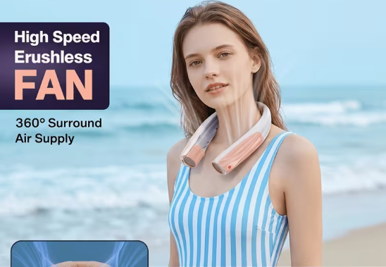 Portable neck fan