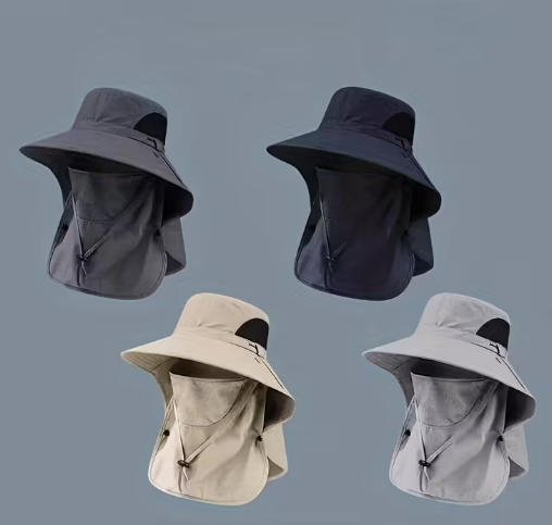 UV protection sun hat with neck flap