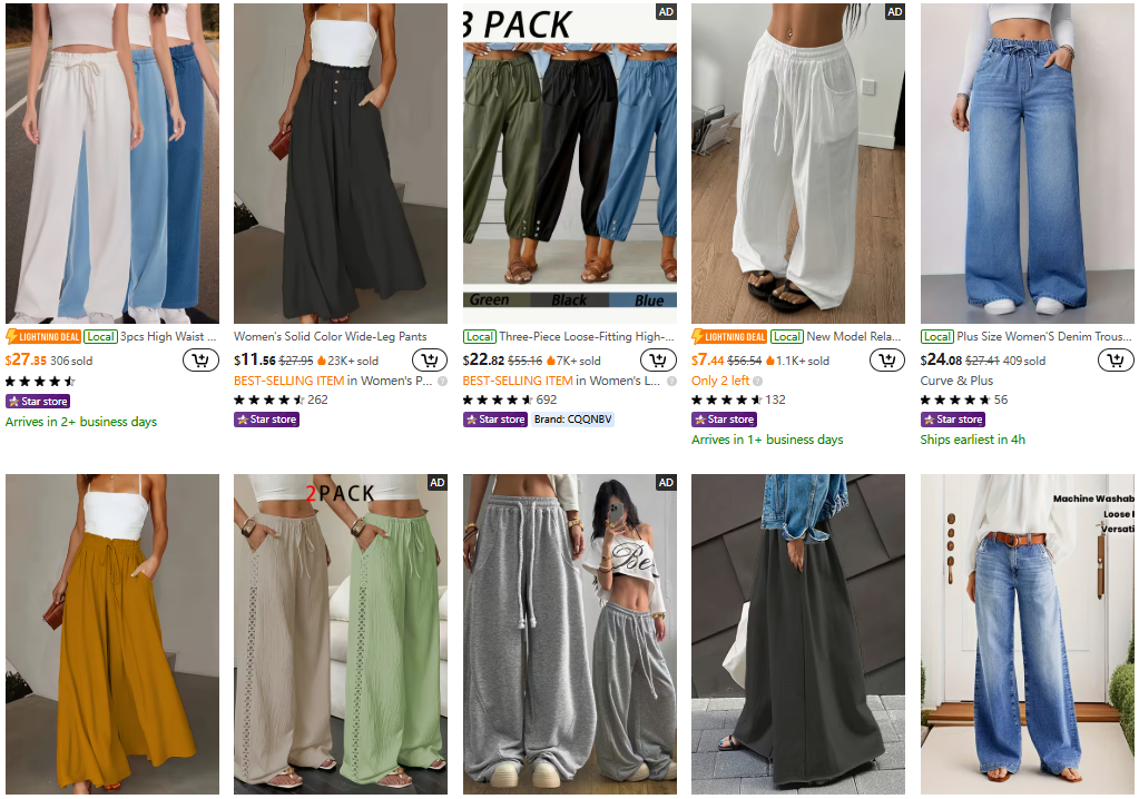 Wide-Leg Pants and Relaxed Bottoms
