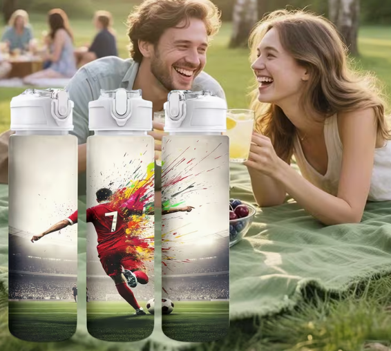 Soccer Themed Water Bottles
