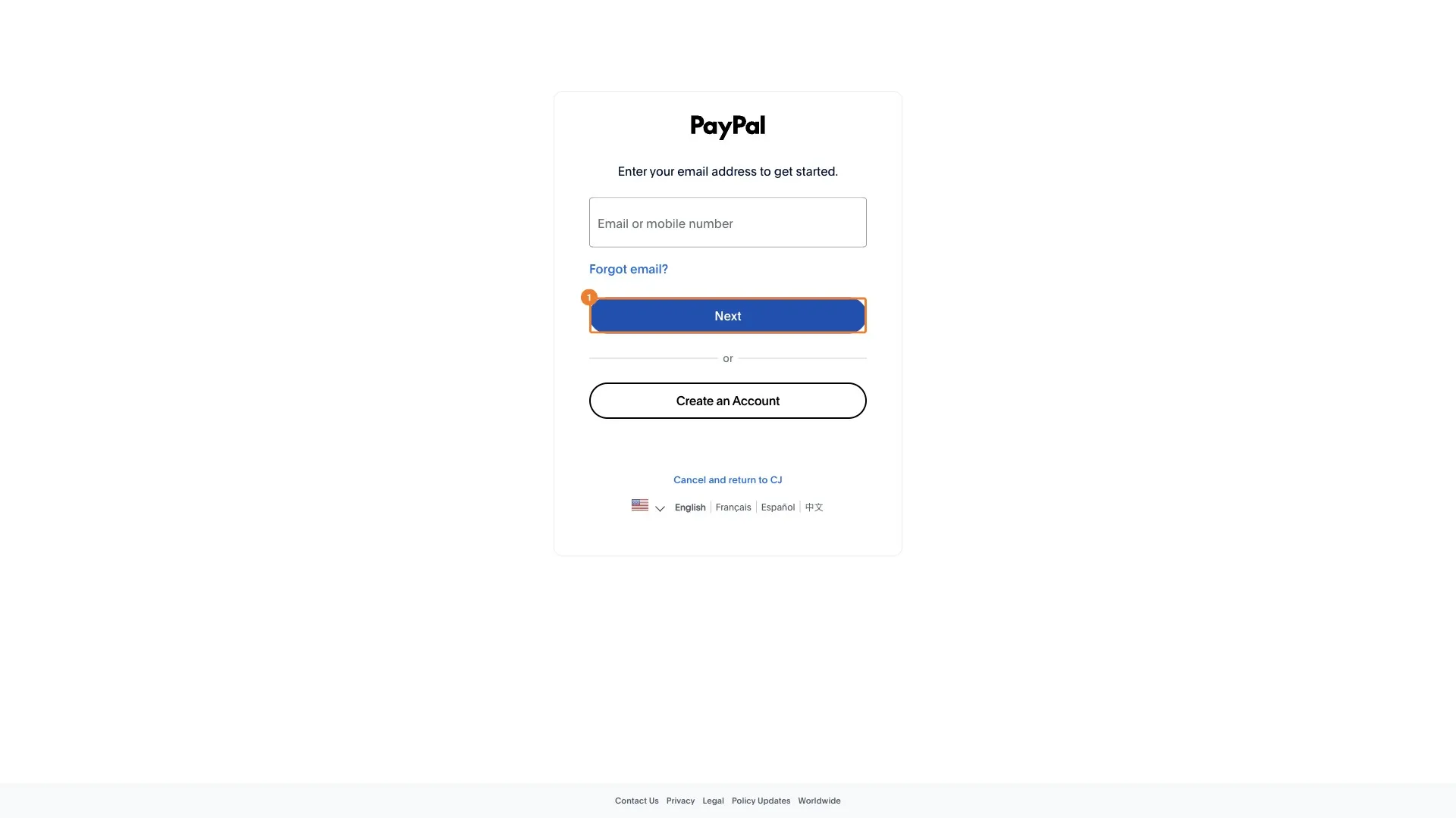 PayPal Login