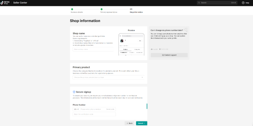 Complete Your Shop Settings