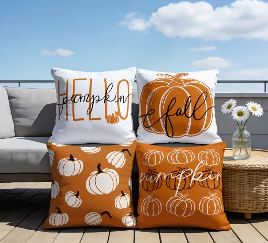 Autumn-Themed Pillow Covers