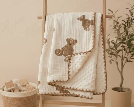 Muslin Swaddle Wraps and Receiving Blankets