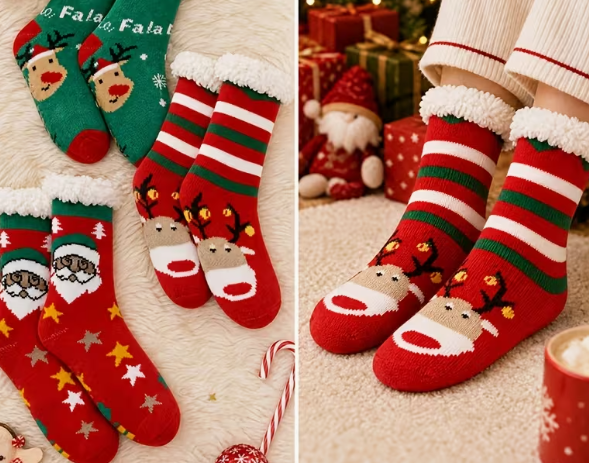 Fleece-Lined Slipper Socks