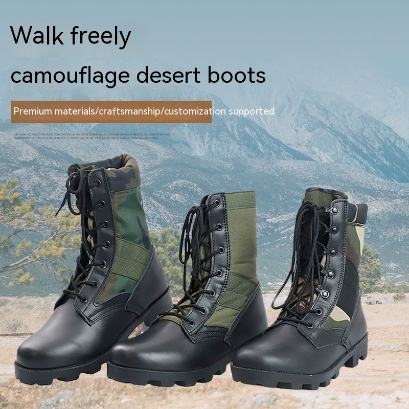 Nonslip Wearresistant Camouflage Desert Outdoor Hiking Military Boots