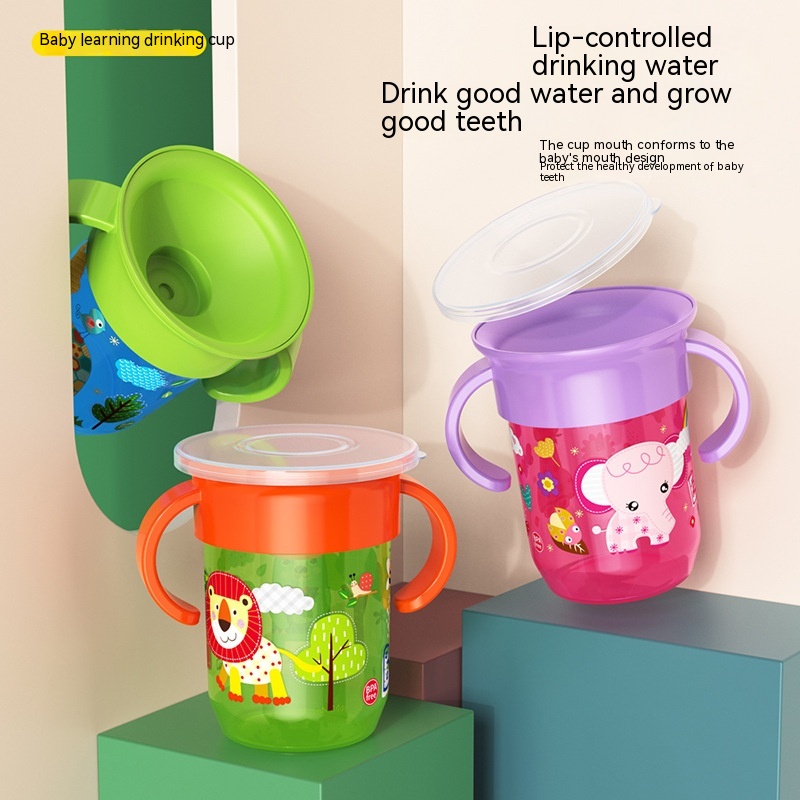 Baby Oblique Mouth Cup Leakproof Infant Learning Drinking Cups