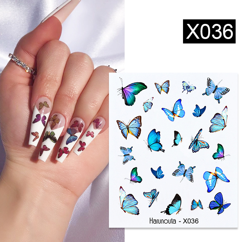 Nail Art Butterfly Sticker Flower Leaf Decal CJdropshipping
